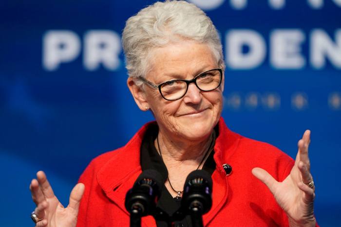 Gina McCarthy, a leading environmentalist, was picked as Biden’s domestic climate tsar in the new president’s team