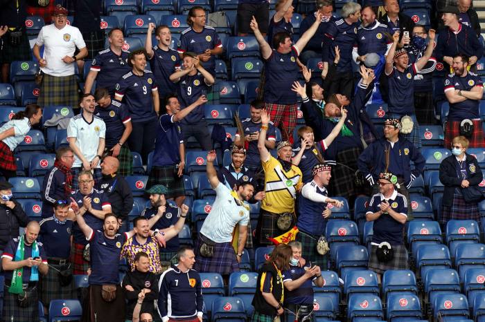 Les supporters écossais de retour dans les tribunes lors du match de l'Euro 2020 contre la République tchèque ce mois-ci