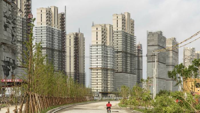 An under construction residential housing development in Shanghai, China