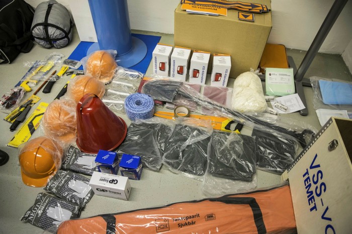 A selection of survival devices that are stored in shelters around the country