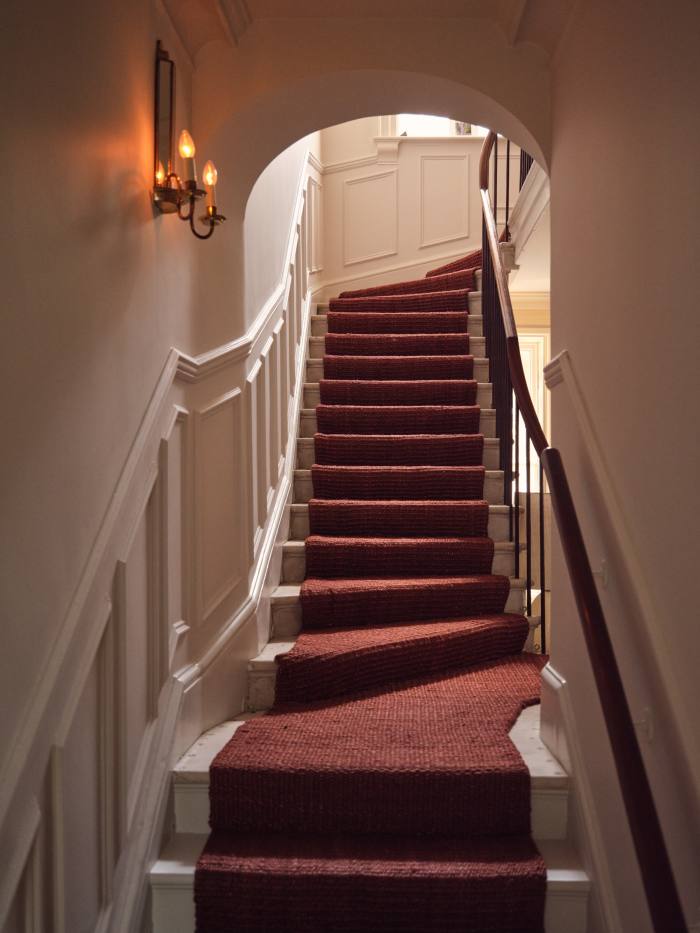 Tim Page jute stair runner in the entrance hall