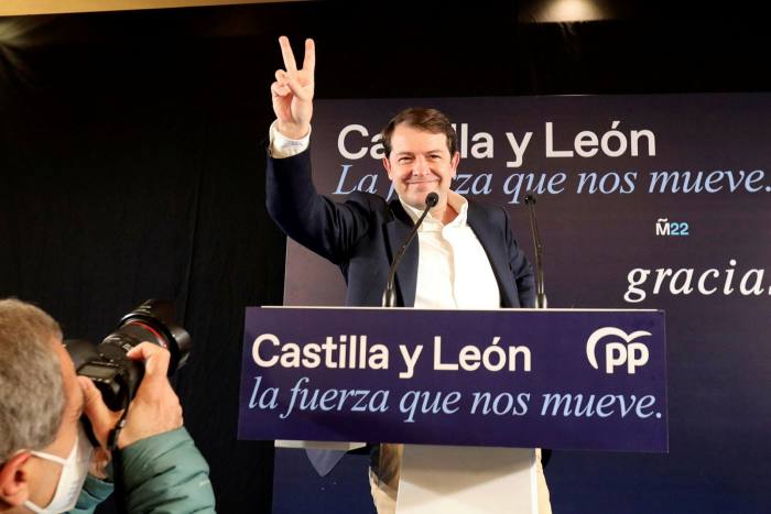 Popular party's leader in Castile-León, Alfonso Fernandez Manueco
