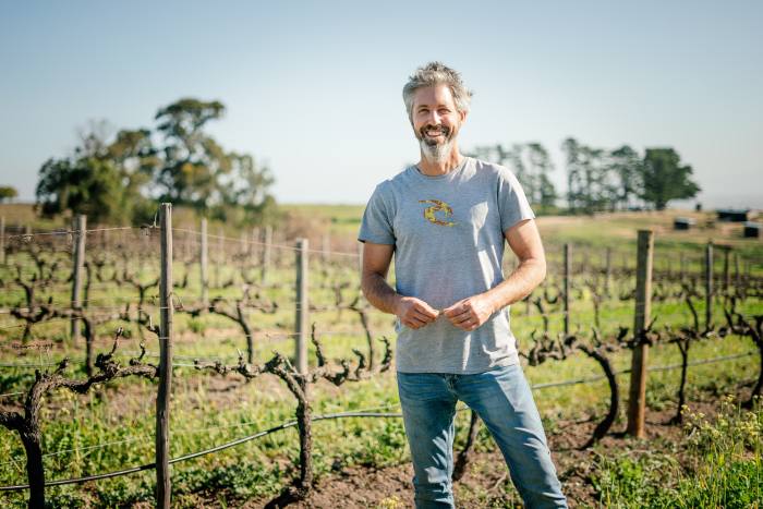 Duncan Savage in the vineyards at Savage Wines