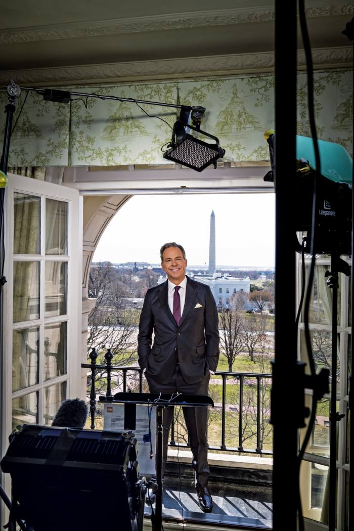 Jake Tapper in the live studio at The Hay-Adams Hotel, Washington DC