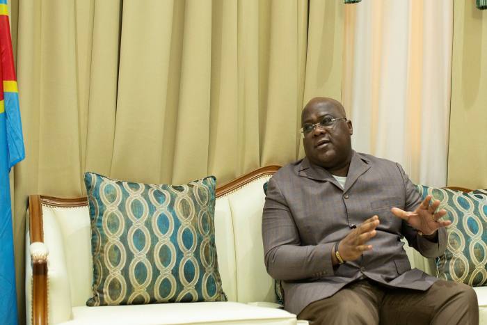Félix Tshisekedi, the president of the mineral-rich Democratic Republic of Congo, in his office in Kinshasa