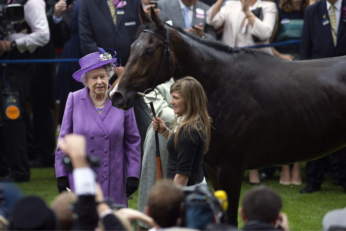 The Queen at Royal Ascot in 2013.  She took a close personal interest in her racehorses, including for their value as breeding stock  