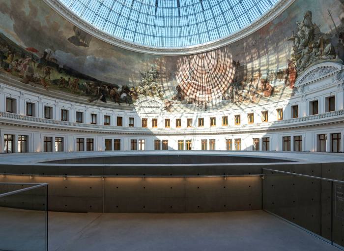 A view of the grand rotunda at the Bourse, which now houses François Pinault’s collection of contemporary art