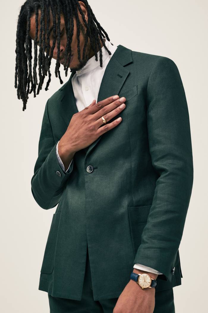 Chela linen jacket in Nairobi green, £ 295