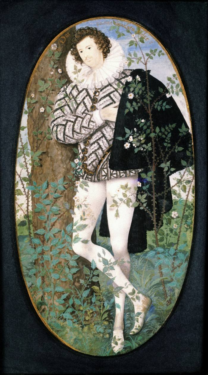Young Man Among Roses, c1587, by Nicholas Hilliard