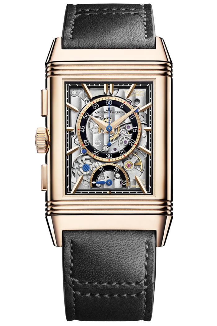 Jaeger-LeCoultre rose gold Reverso Tribute Chronograph (chronograph view), £37,400