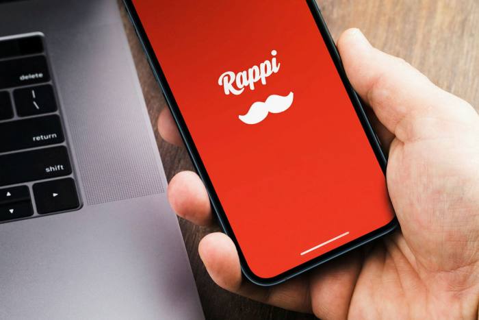a smartphone with Rappi app on the screen