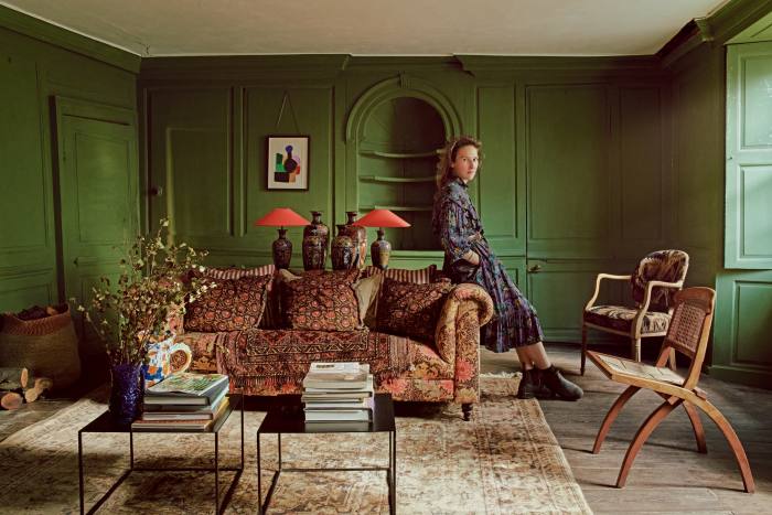 Sophie Wilson in the Green Drawing Room of her Lincolnshire house