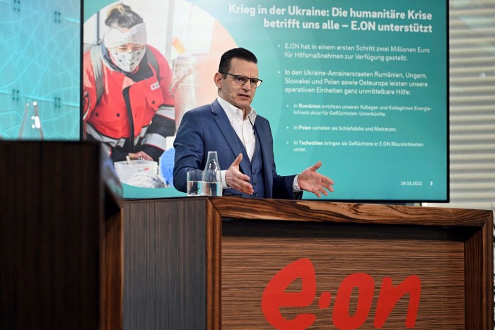 Eon chief Leonhard Birnbaum says of the energy crisis: ‘I’ve seen Fukushima . . . I’ve seen turbulent times. But what we are observing right now is . . .  unprecedented’