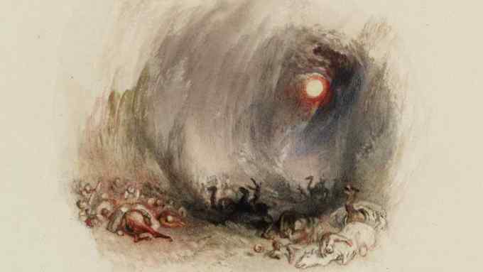 A painting of a hurricane by Joseph Mallord William Turner.