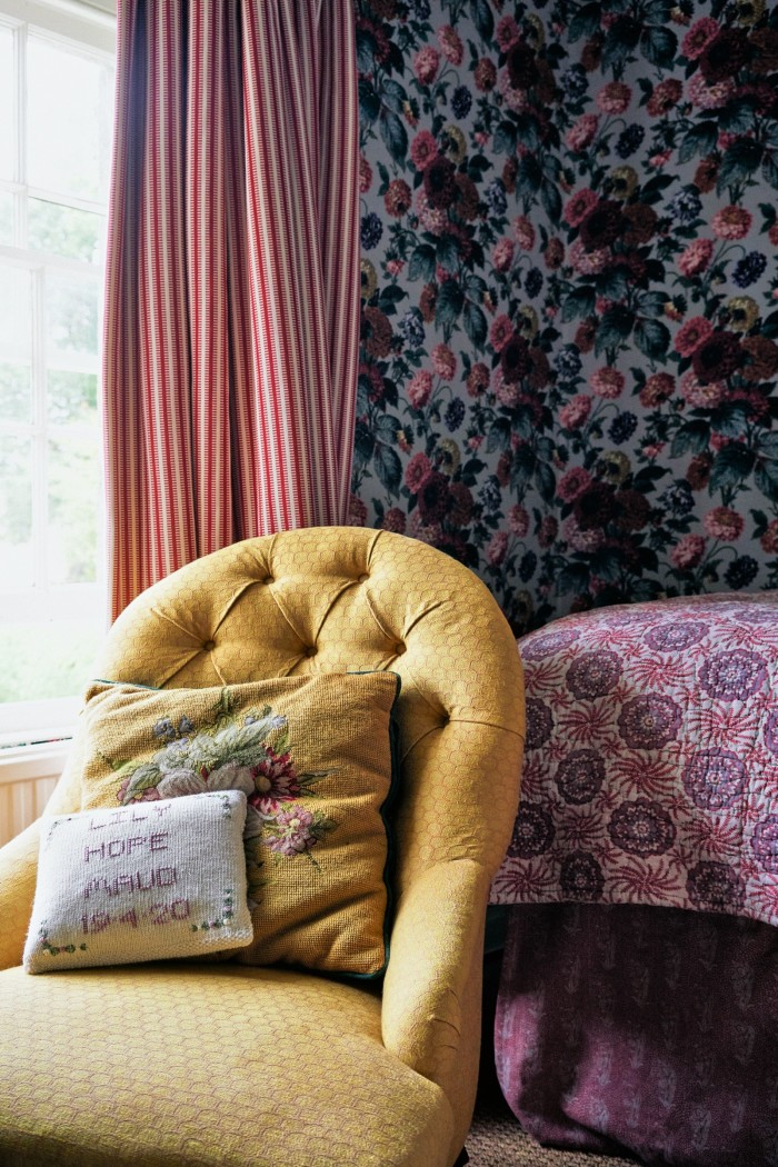 The dahlias bedroom at Soames’s home 