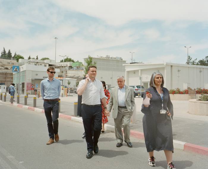 Streeting and fellow Labour MP Steve McCabe (second right) visiting Shaare Zedek Hospital in Jerusalem