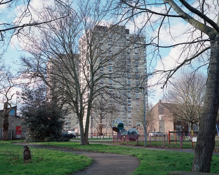 Tower blocks in Plaistow, Newham. The borough’s poor housing exacerbated the spread of coronavirus, making it nearly impossible for households to socially distance