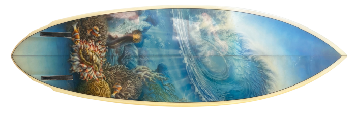 1981 ATV board with Phil Roberts mural, $25,000, surfboardhoard.com