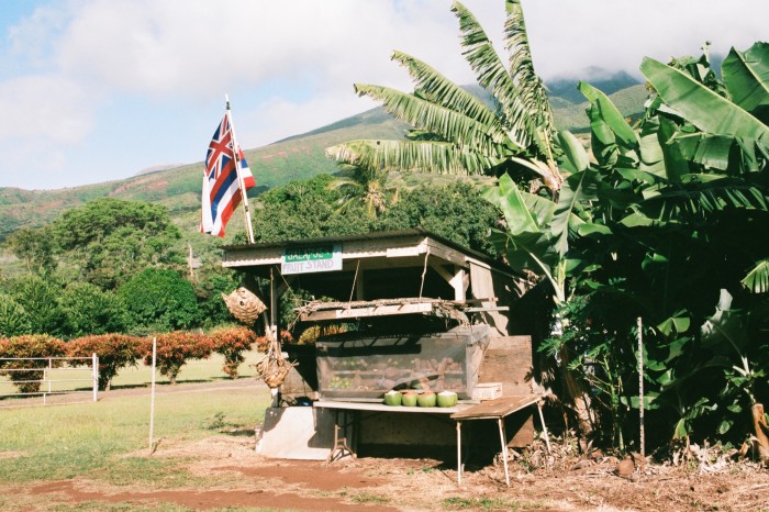 A fruit stand on the island of Molokai