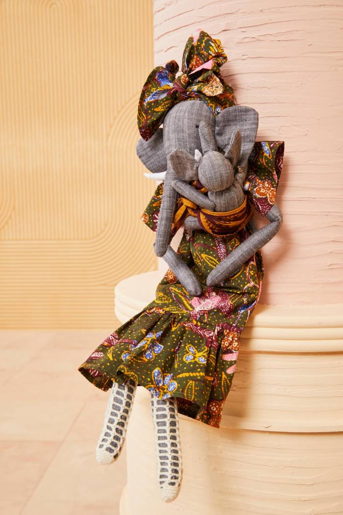 Ulla Johnson fabric Mother & Child Elephant doll, $150