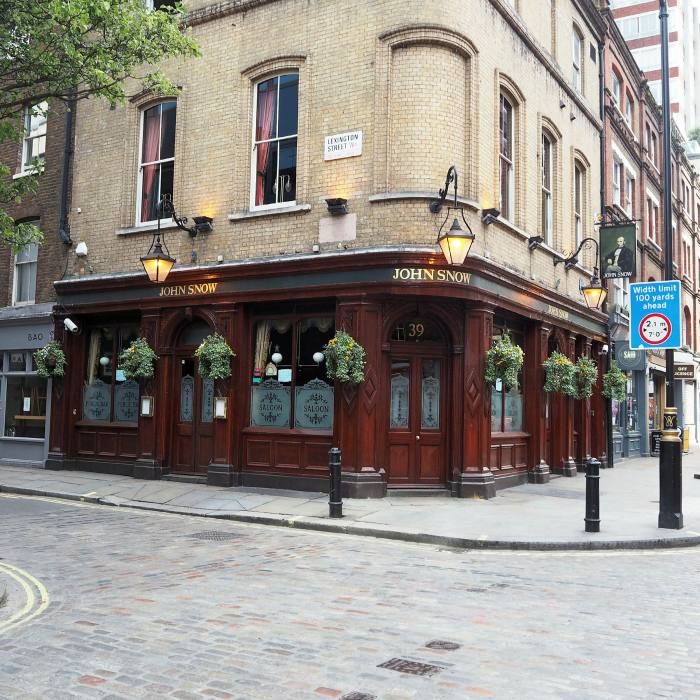 Soho’s John Snow pub, named after the doctor who identified a nearby water pump as the source of an 1854 cholera outbreak