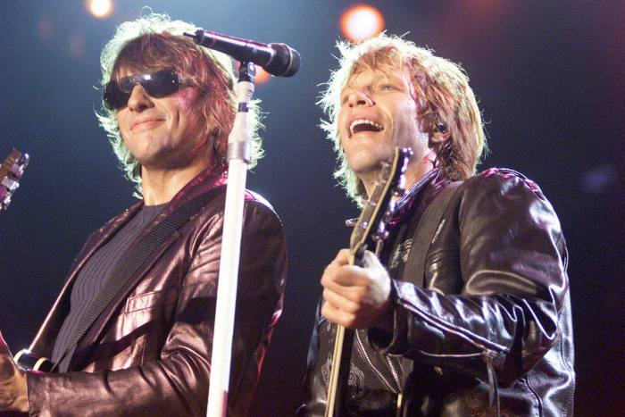 Richie Sambora and Jon Bon Jovi on stage