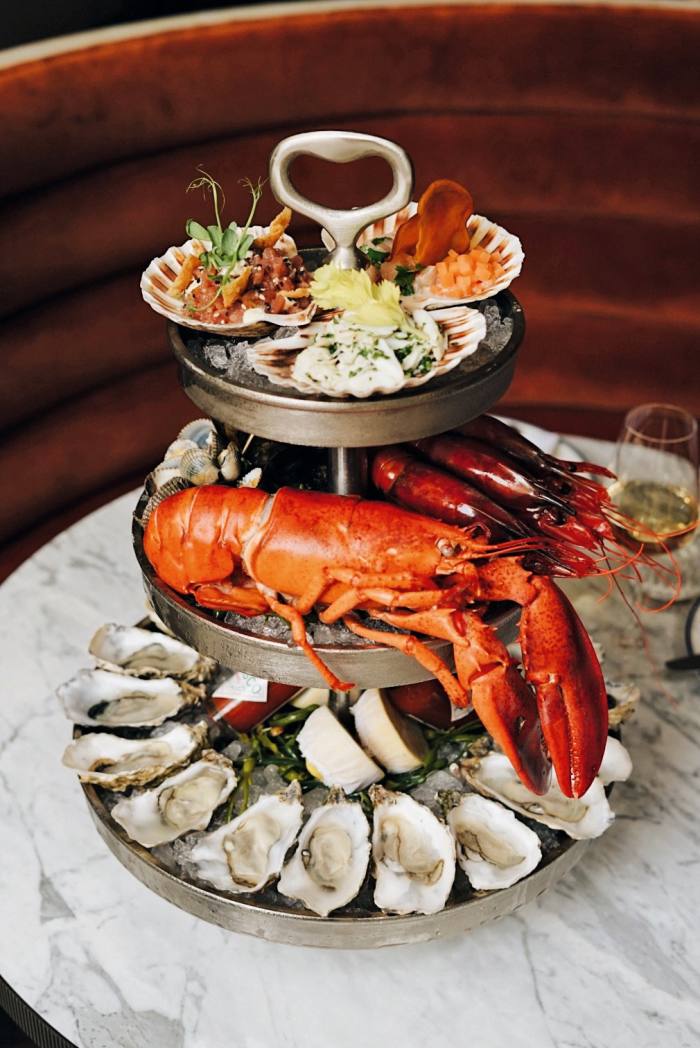 The seafood Poseidon Tower at The Maine, London