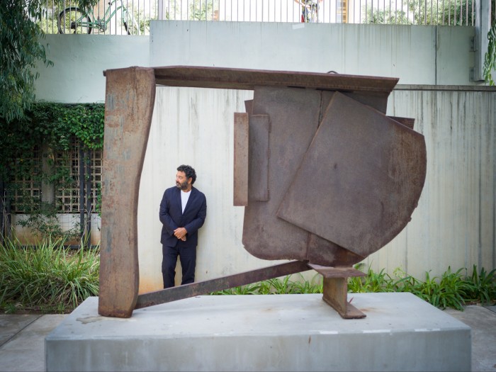 Zana at the Tel Aviv Museum of Art’s sculpture garden