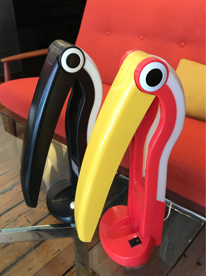 Two 1990s Toucan table lamps by HT Huang for Huangslite at Inabstracto