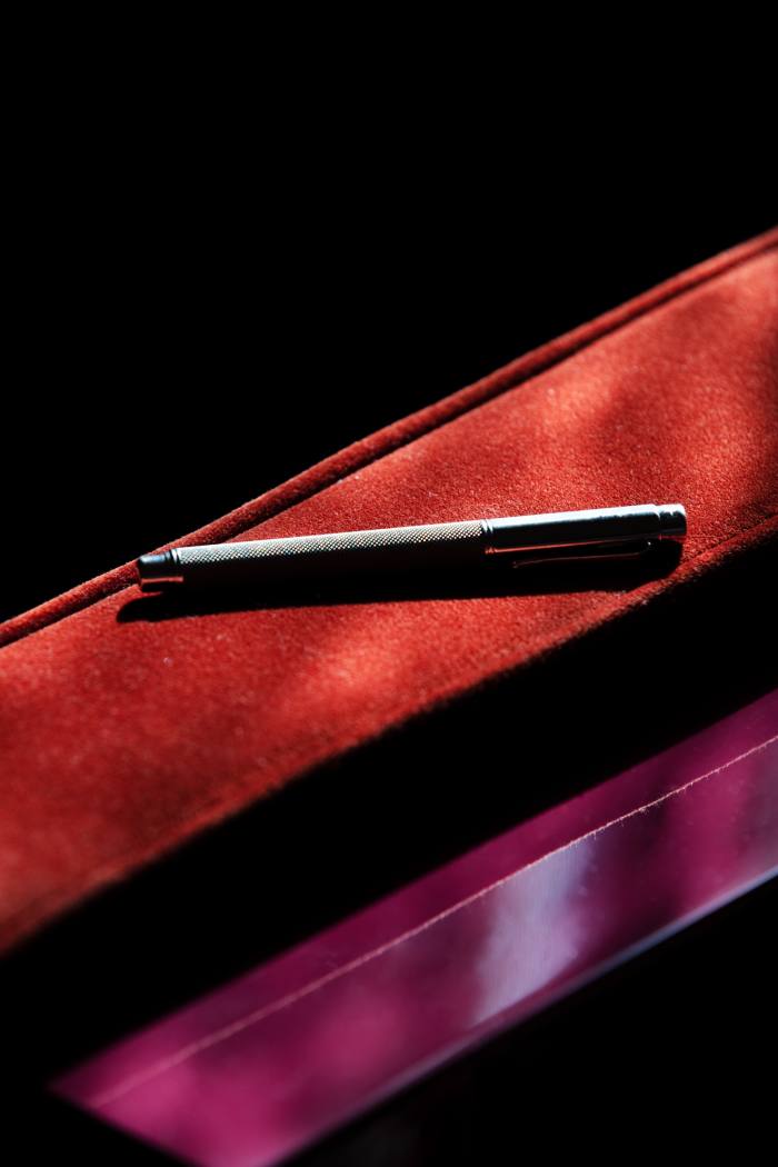 A pen from Caran d’Ache – “like jewellery for my desk”