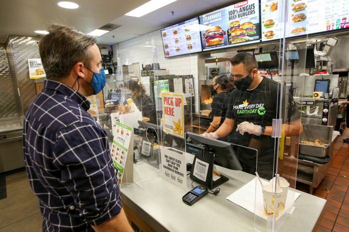 A Carl’s Jr restaurant in Glendale, California, offered a plant-based menu for Earth Day on April 22 last year  
