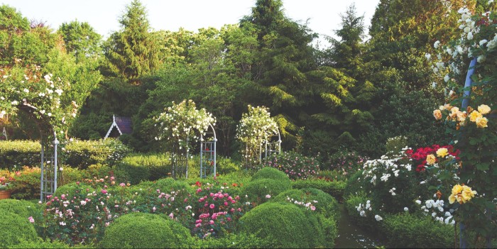 One of Marino’s gardens at his home in Southampton, New York