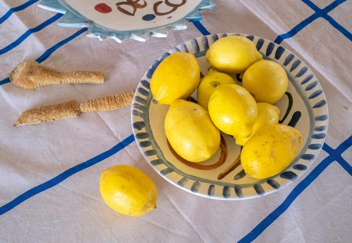 Lemons – seen here in one of Leenaert’s bowls – are a staple in her fridge