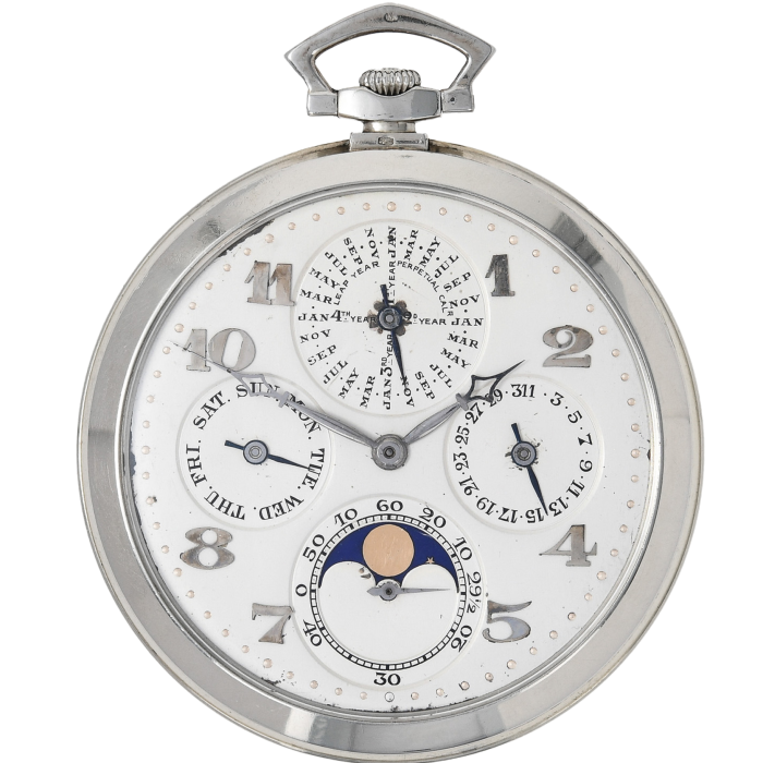 1920s Audemars Piguet white-gold pocket watch, POA, 2tonevintage.com