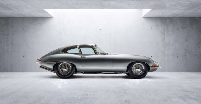 Helm’s E-type, with Bill Amberg Studio, POA – the car marks its 60th anniversary this year