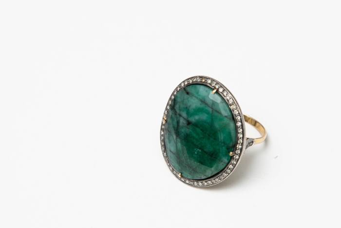 a round emerald ring