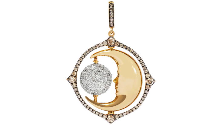 آویز طلا و الماس Annoushka Mythology Spinning Moon، 8900 پوند