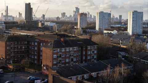 View looking over the City of London from Deptford