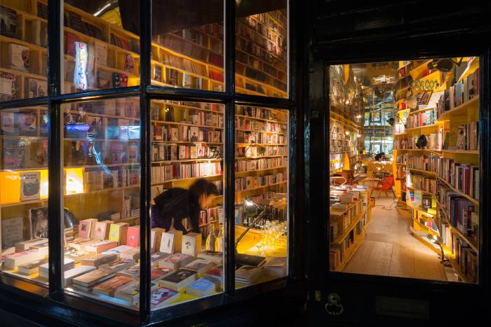 Libreria arranges its shelves thematically to help readers discover new books