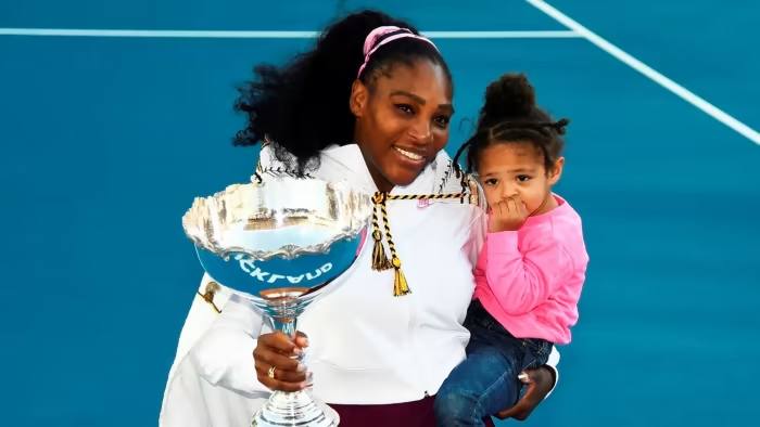 Serena Williams and her daughter 