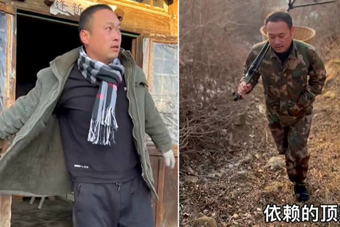 Zhang Tongxue has 17m Douyin followers who watch him digging for vegetables and gathering firewood in Liaoning province 