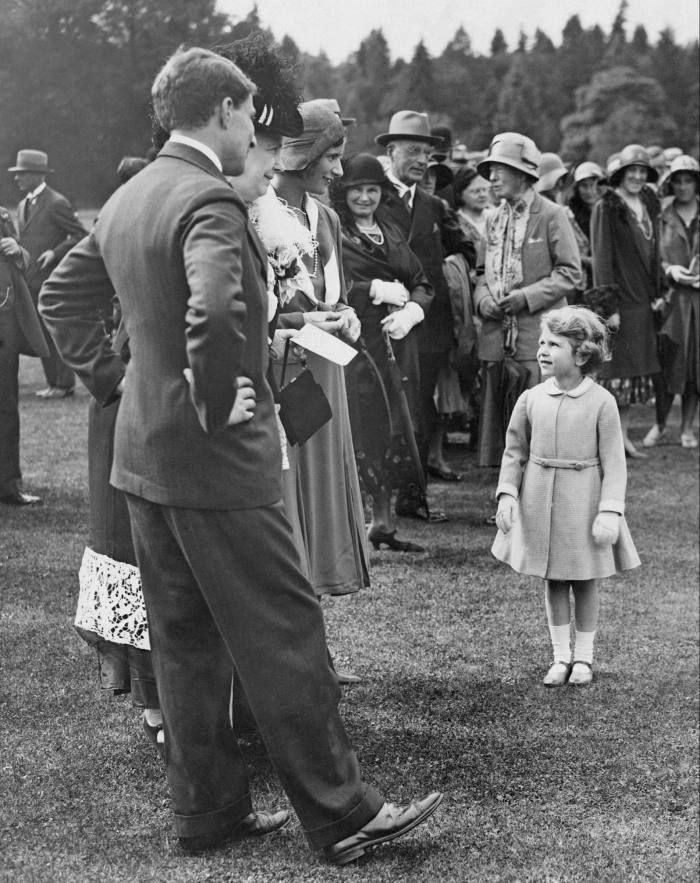 The five-year-old princess at a garden party in Glamis Castle, Scotland, in 1931