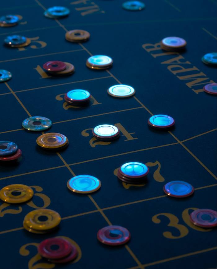 A gaming table at a casino