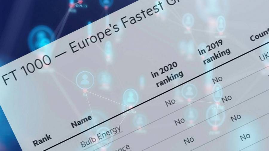 FT 1000: the fifth annual list of Europe's fastest-growing companies |  Financial Times