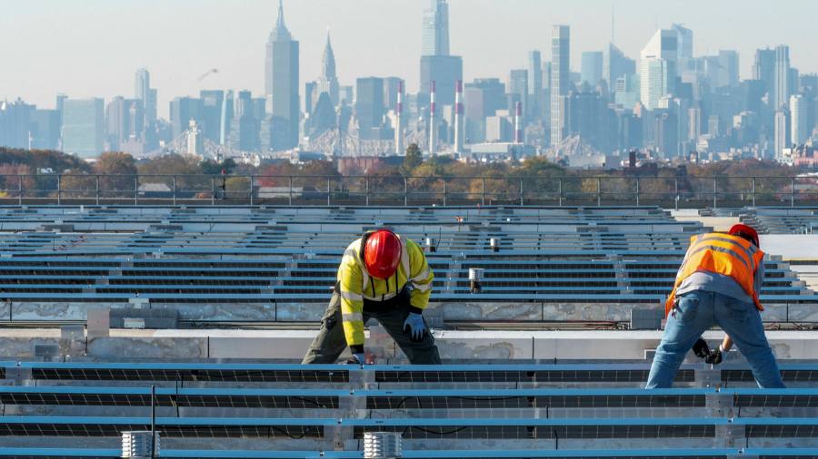 US solar energy boom ‘stuck’ as industry confronts obstacles