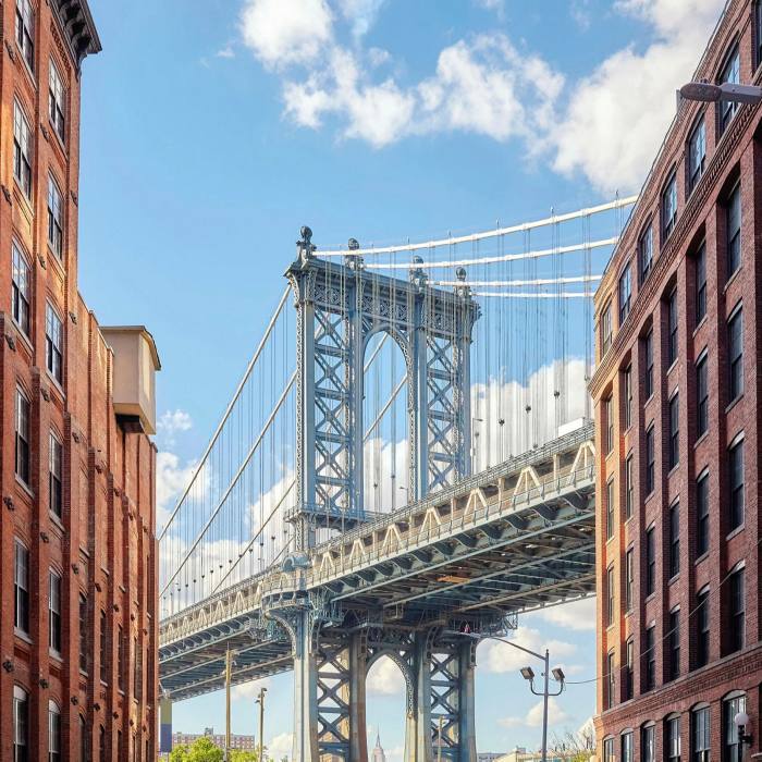 Manhattan Bridge, as seen from the junction of Water and Washington Street