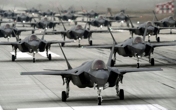 F-35A fighter jets on a runway
