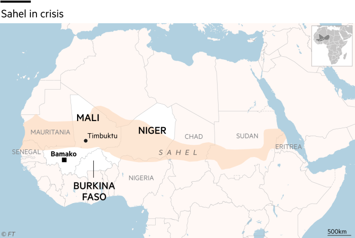 Mali and the Sahel in crisis map
