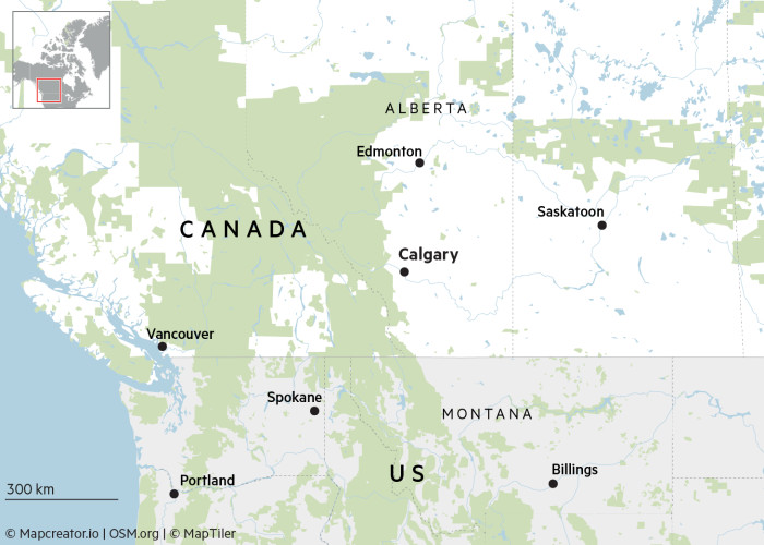 Calgary map