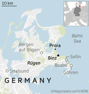 Map of Prora, Germany